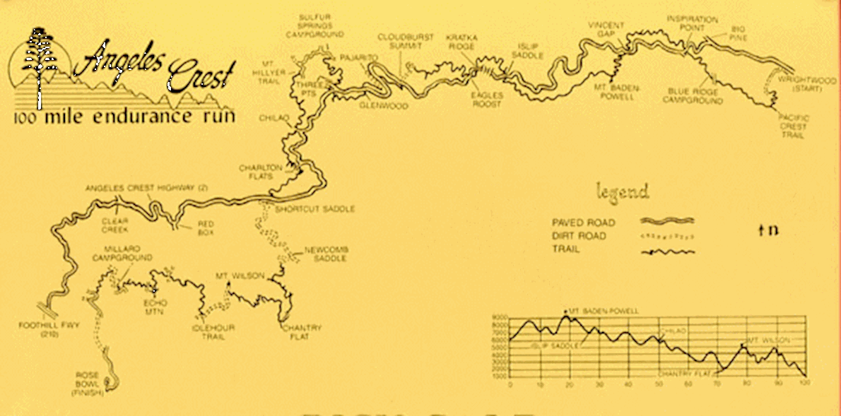 Angeles Crest 100 Aug 03 2019 World S Marathons   AC100 Course 1190 